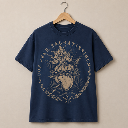 Sacred Heart of Jesus T-Shirt, Catholic Faith Vintage Graphic Tee