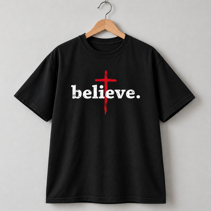 Jesus Faith Cross Christian T-Shirt Vintage Style
