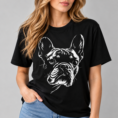 French Bulldog Portrait Graphic Unisex T-Shirt Frenchie Dog Lover