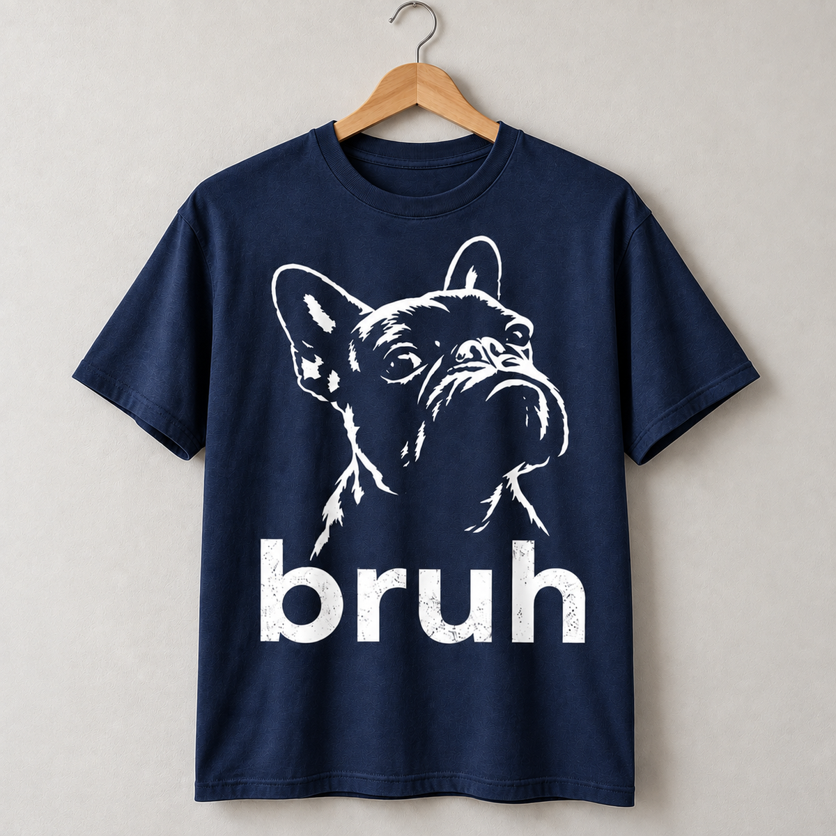 Funny French Bulldog Bruh Graphic T-Shirt Frenchie Dog Lover