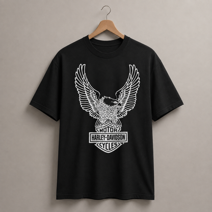 Harley-Davidson Eagle Graphic T-Shirt – Classic Motorcycles Biker Tee Unisex