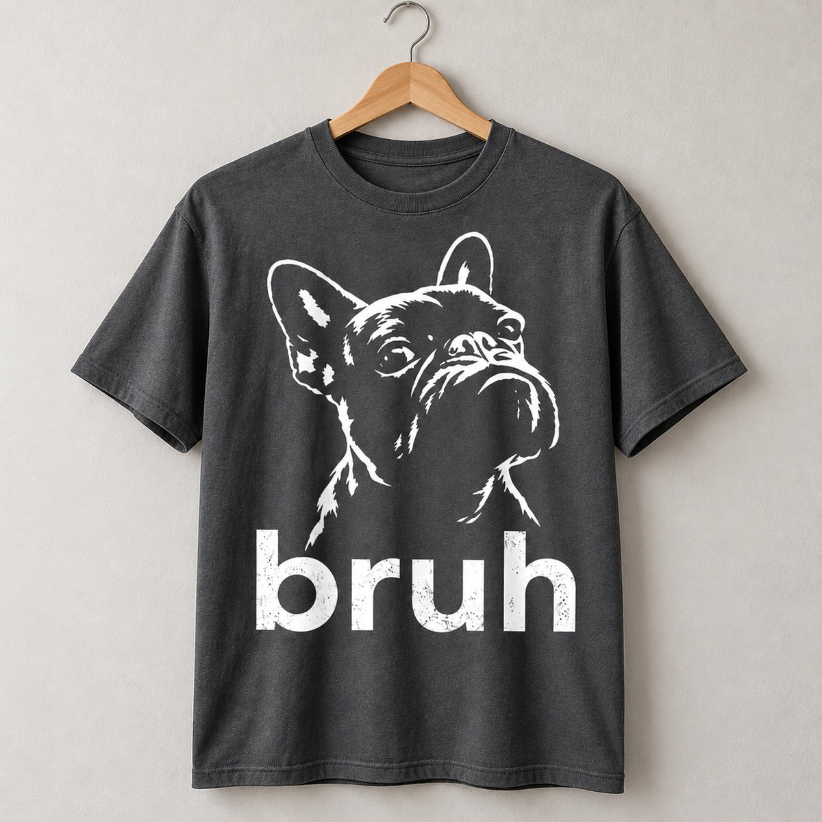 Funny French Bulldog Bruh Graphic T-Shirt Frenchie Dog Lover