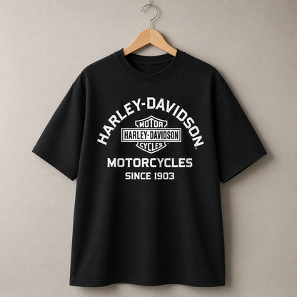 Harley Davidson Motorcycles Since 1903 Vintage Biker Graphic Tee
