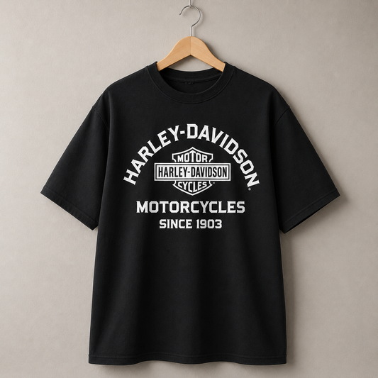 Harley Davidson Motorcycles Since 1903 Vintage Biker Graphic Tee