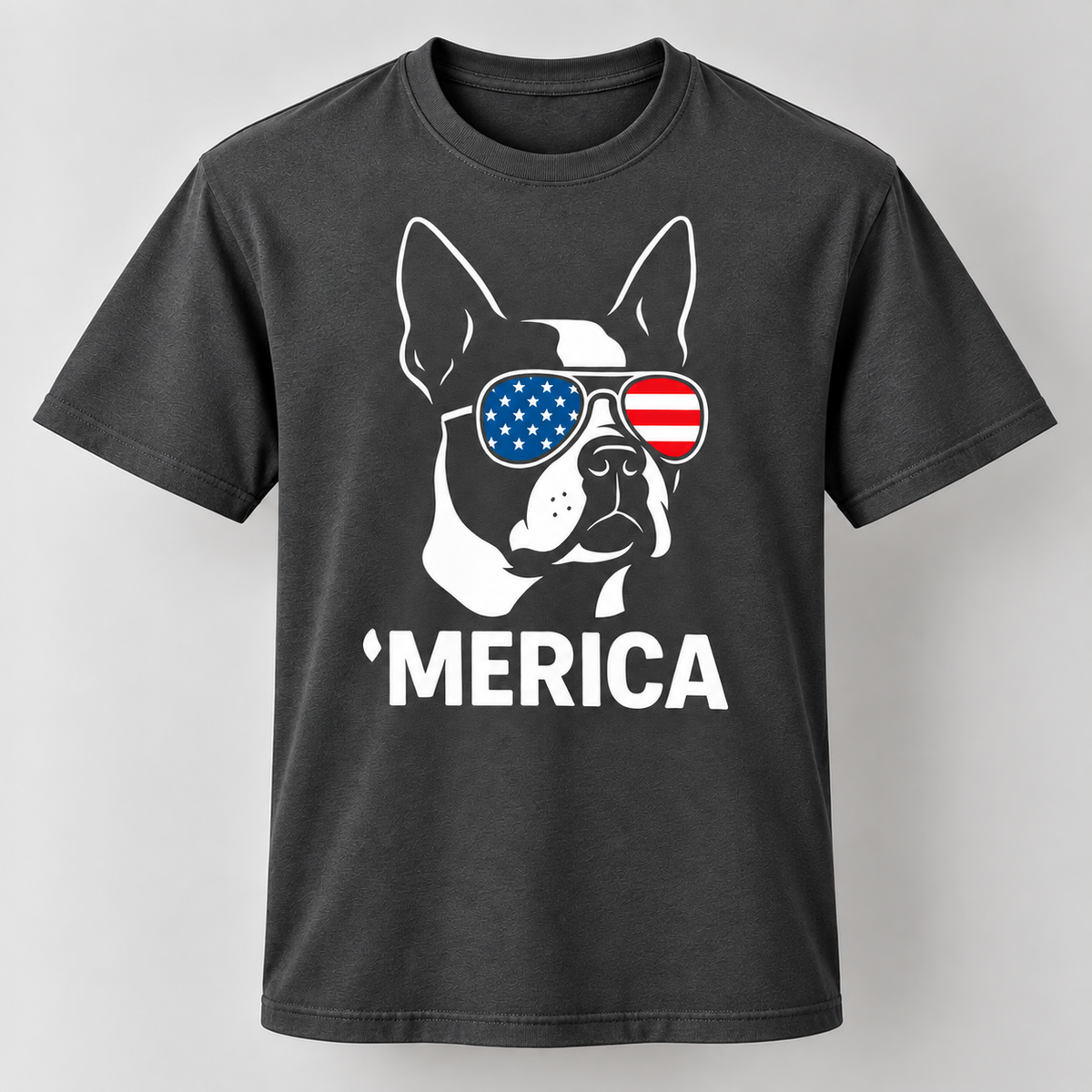 French Bulldog ’Merica Patriotic Graphic T-Shirt American Dog Lover