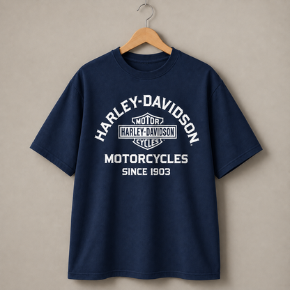Harley Davidson Motorcycles Since 1903 Vintage Biker Graphic Tee