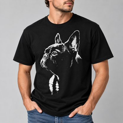 French Bulldog Portrait Graphic Unisex T-Shirt Frenchie Dog Lover Tee