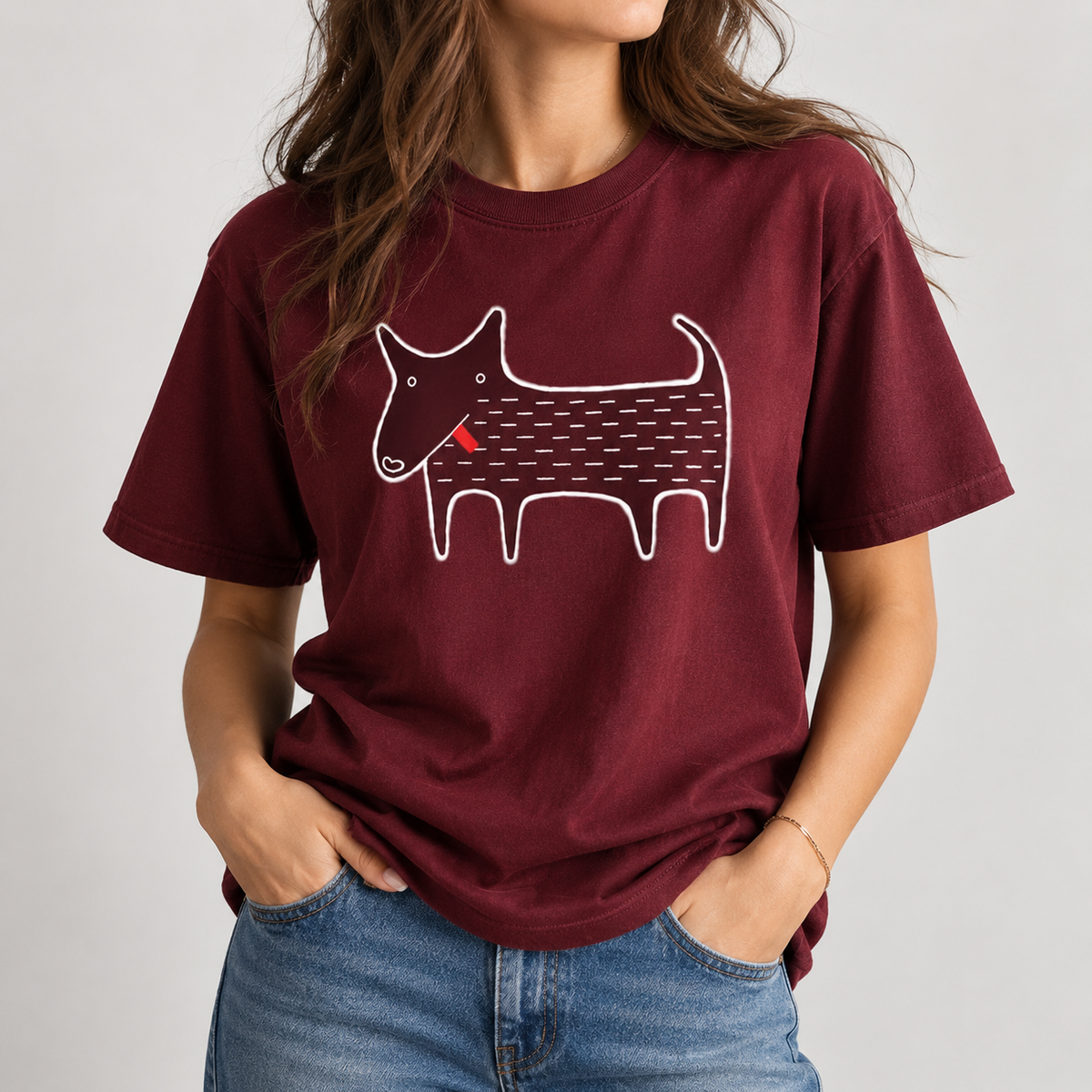 Black Dog Kawaii Graphic T-Shirt, Cute Funny Dog Lover Tee