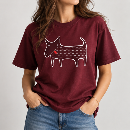 Black Dog Kawaii Graphic T-Shirt, Cute Funny Dog Lover Tee