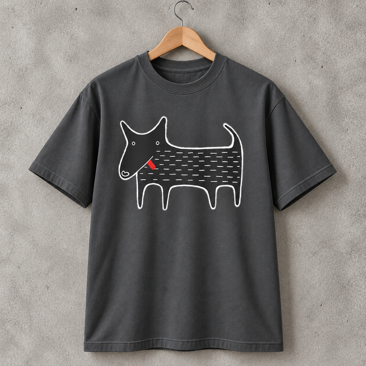Black Dog Kawaii Graphic T-Shirt, Cute Funny Dog Lover Tee