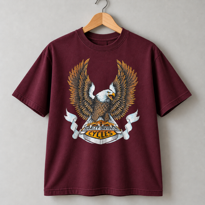 Harley-Davidson Vintage Bald Eagle Motorcycle Biker Graphic T-Shirt