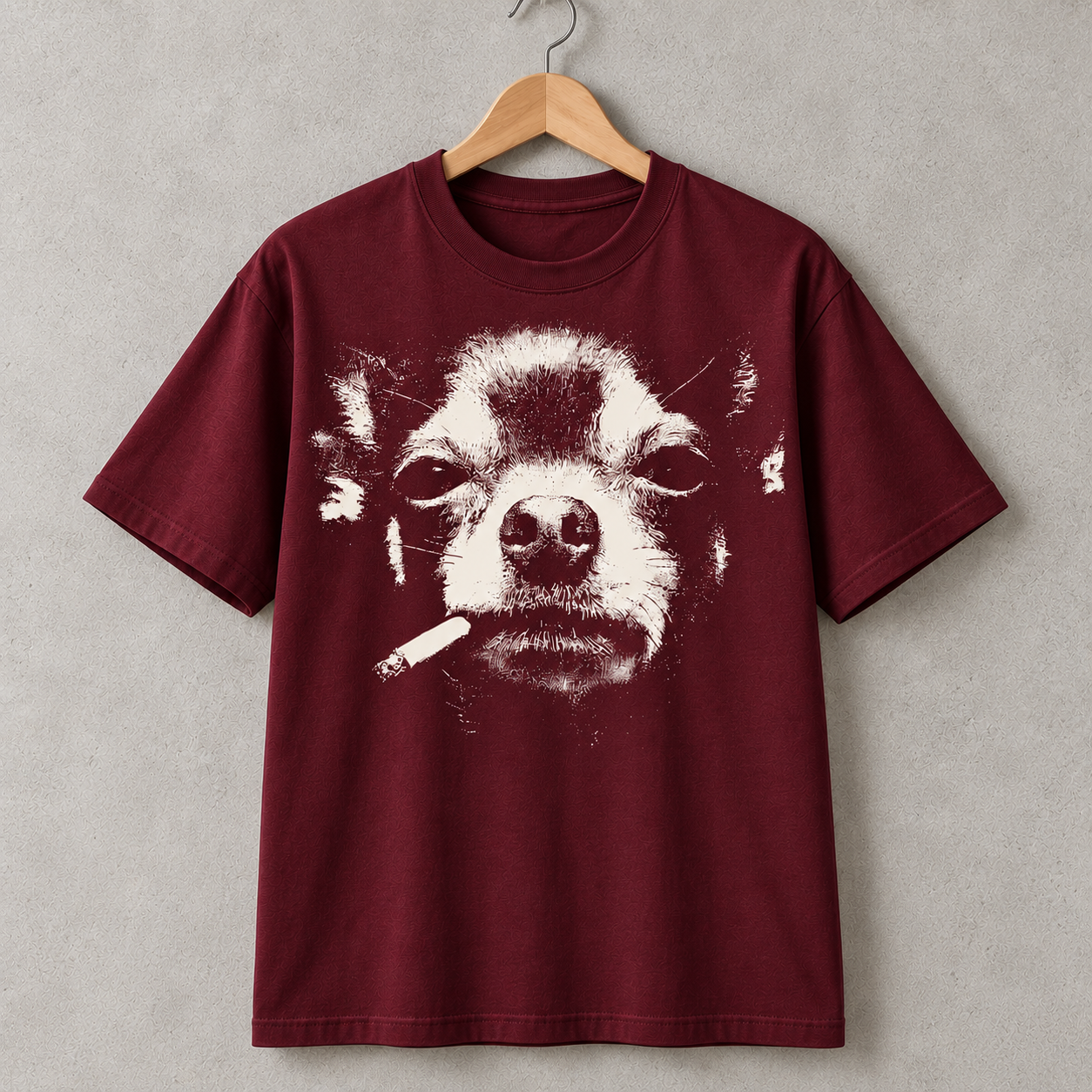 Chihuahua Smoking Dog T-Shirt, Funny Grunge Graphic Tee