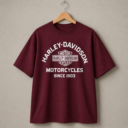 Harley Davidson Motorcycles Since 1903 Vintage Biker Graphic Tee