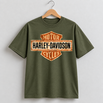 Harley Davidson Motorcycle Graphic Tee Vintage Biker Retro