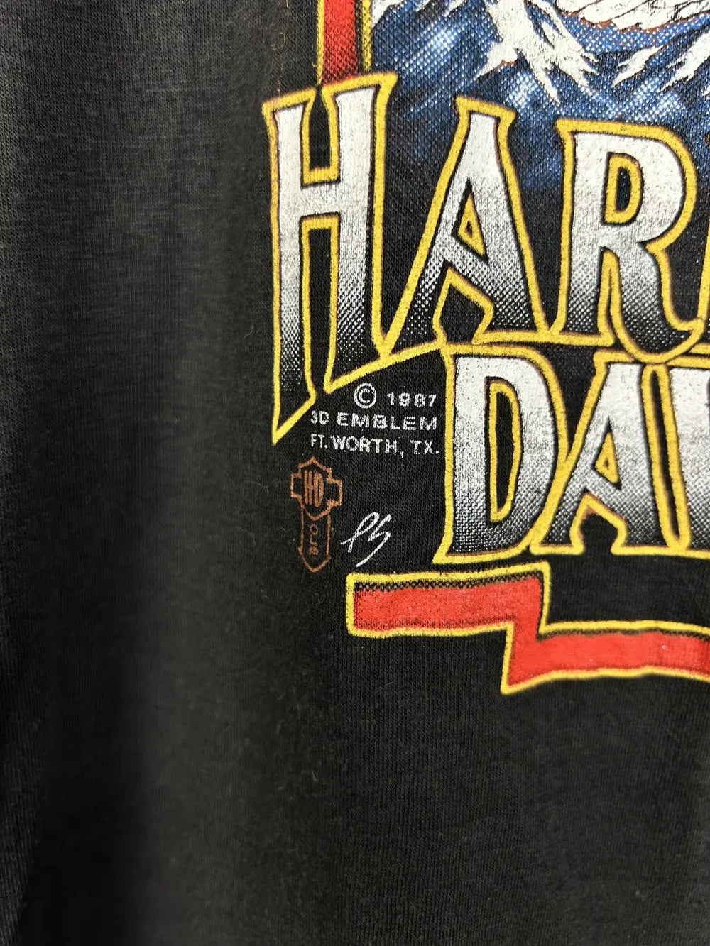 Harley-Davidson Bald Eagle Vintage Motorcycle Biker Graphic T-Shirt