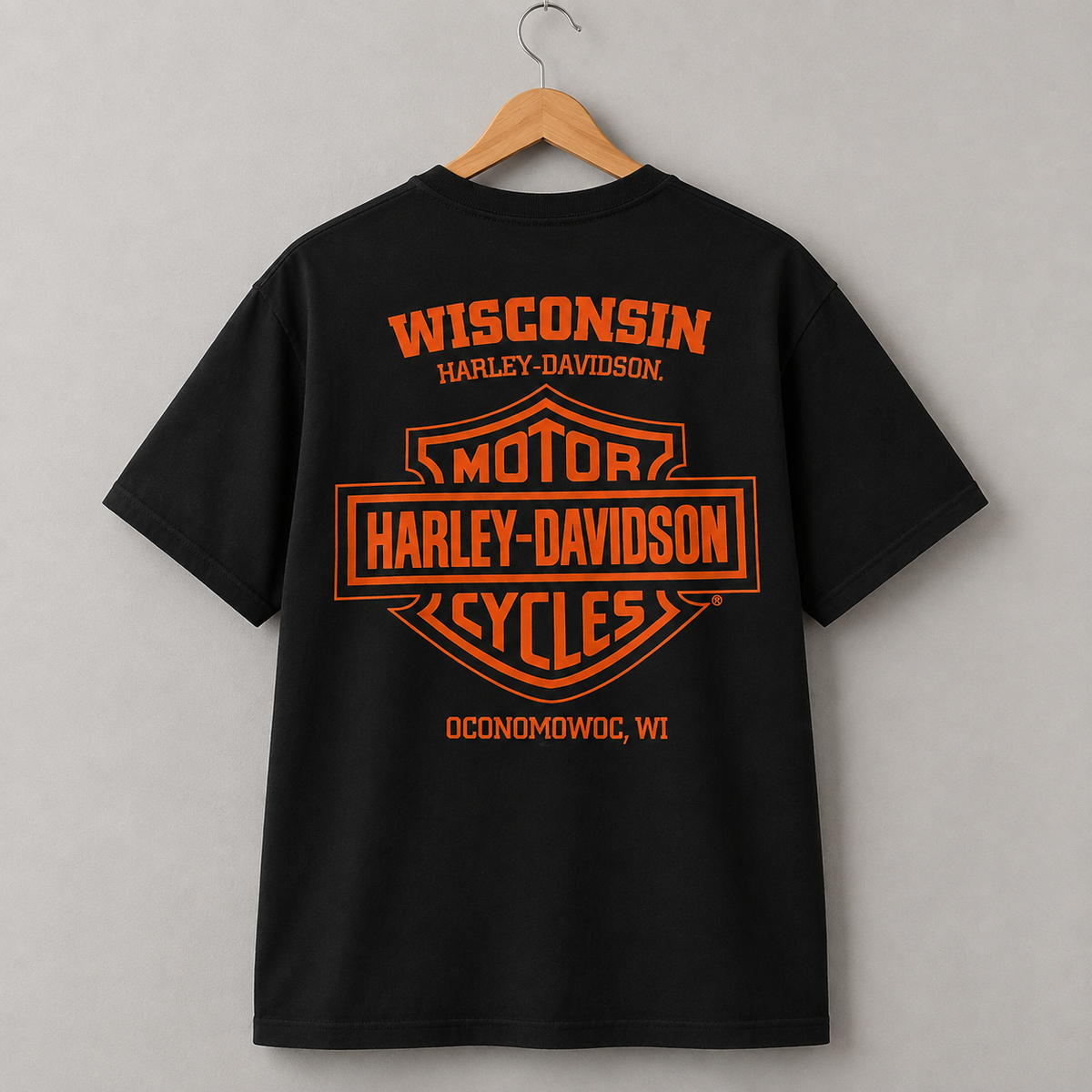 Harley Davidson Wisconsin Motorcycle Graphic Tee Vintage Biker