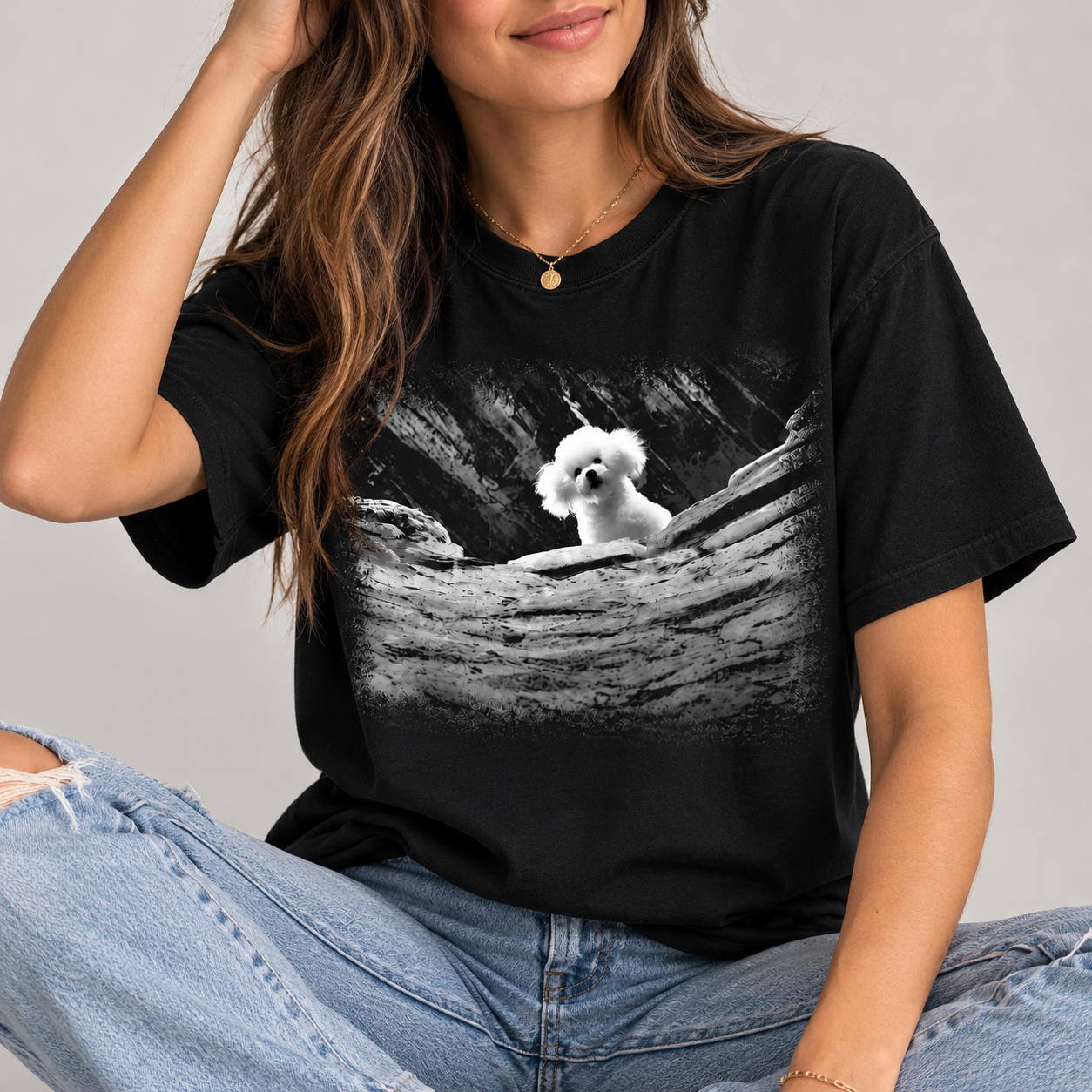 Bichon Frise Silence of the Lambs Horror Movie Funny Halloween T-Shirt