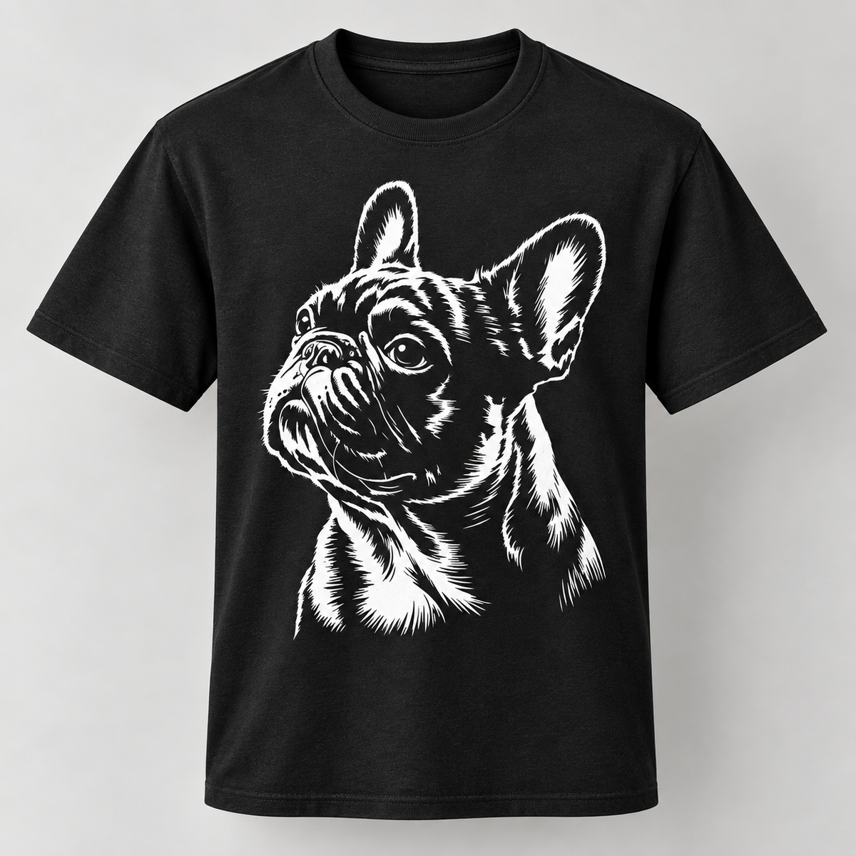 French Bulldog Portrait Graphic T-Shirt Dog Lover Vintage