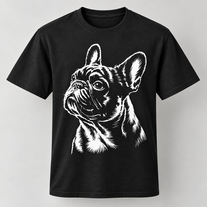 French Bulldog Portrait Graphic T-Shirt Dog Lover Vintage