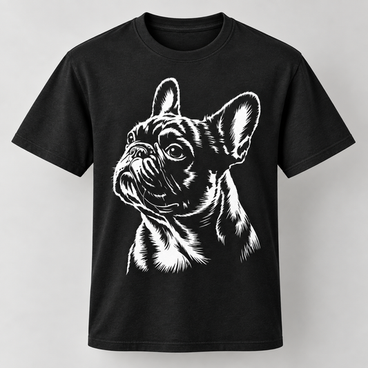 French Bulldog Portrait Graphic T-Shirt Dog Lover Vintage