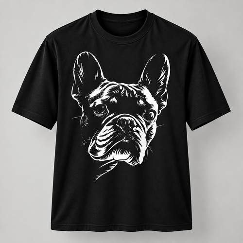 French Bulldog Portrait Graphic Unisex T-Shirt Frenchie Dog Lover