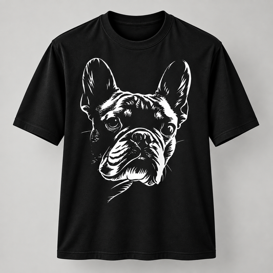 French Bulldog Portrait Graphic Unisex T-Shirt Frenchie Dog Lover