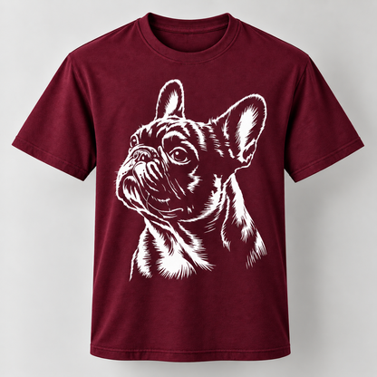French Bulldog Portrait Graphic T-Shirt Dog Lover Vintage