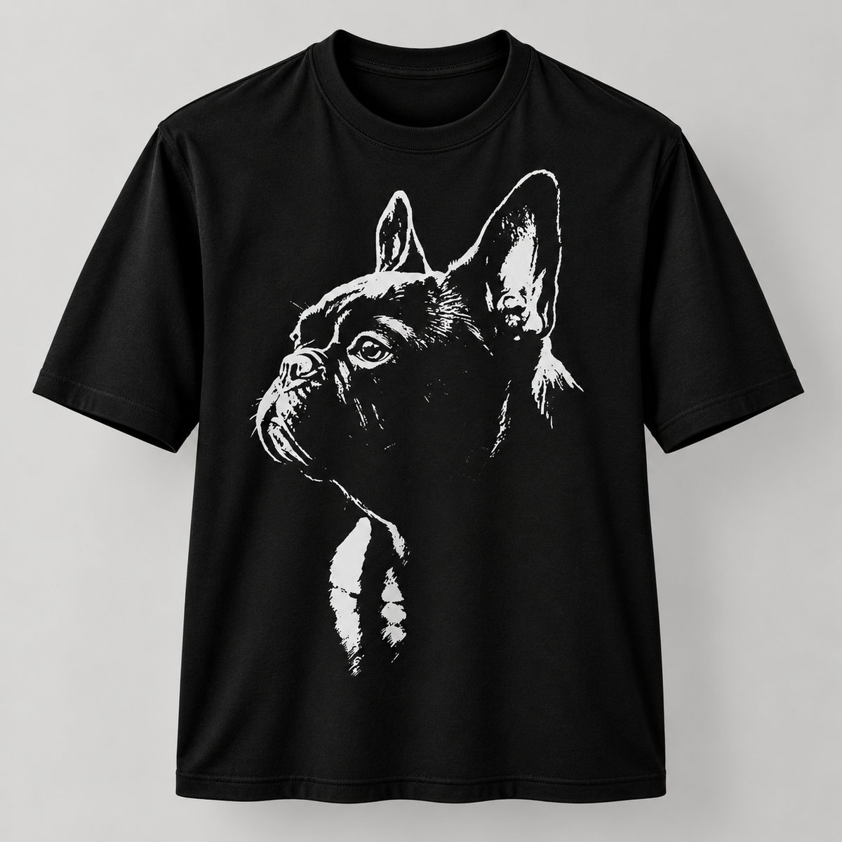 French Bulldog Portrait Graphic Unisex T-Shirt Frenchie Dog Lover Tee