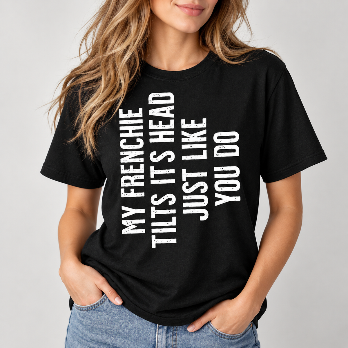 Funny Frenchie Head Tilt T-Shirt French Bulldog Lover