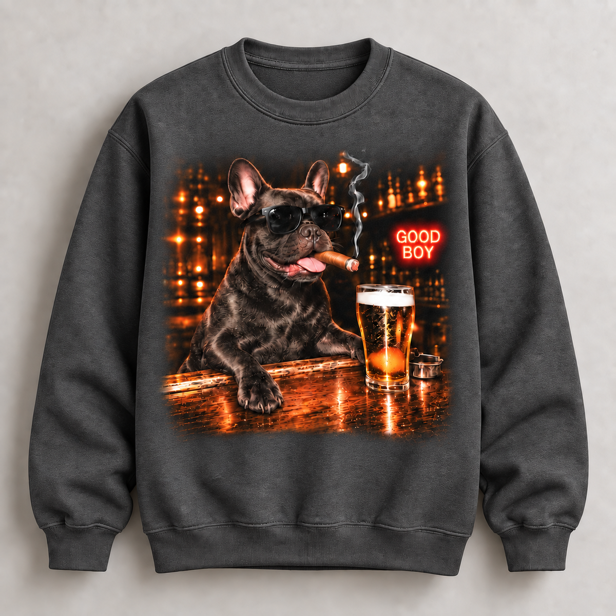 French Bulldog Good Boy Bar Funny Frenchie Tee