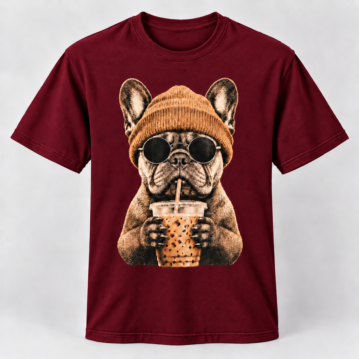 French Bulldog Boba Tea Graphic Tee – Funny Frenchie Shirt