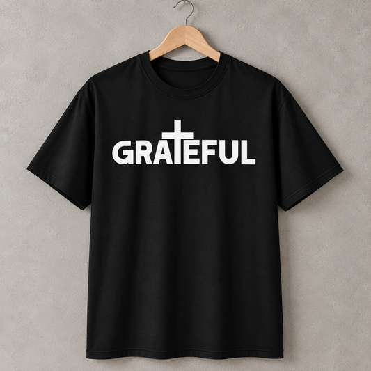 Jesus Christian Grateful Cross T-Shirt, Faith Graphic Tee