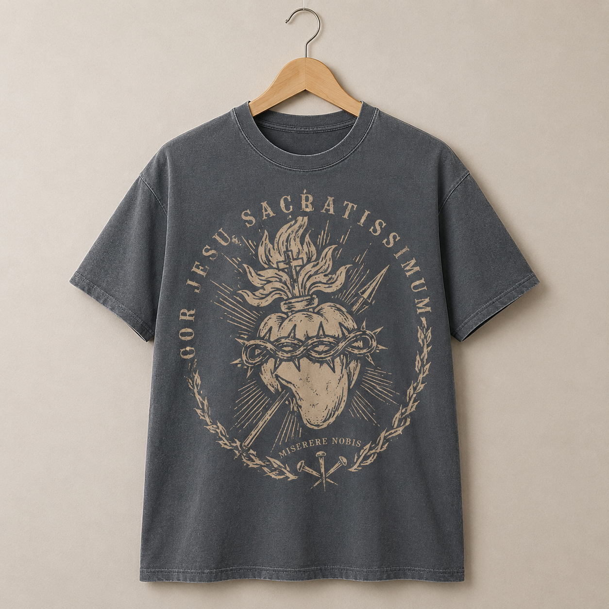 Sacred Heart of Jesus T-Shirt, Catholic Faith Vintage Graphic Tee