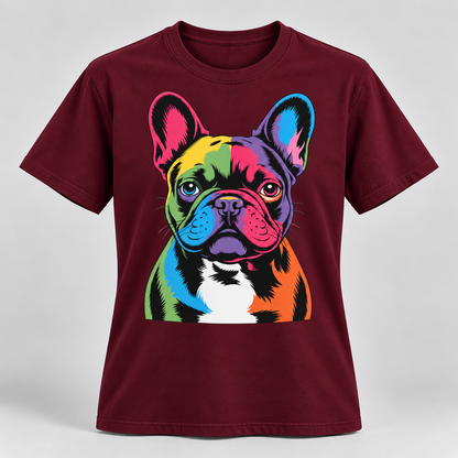 Colorful French Bulldog Graphic T-Shirt – Frenchie Dog Lover