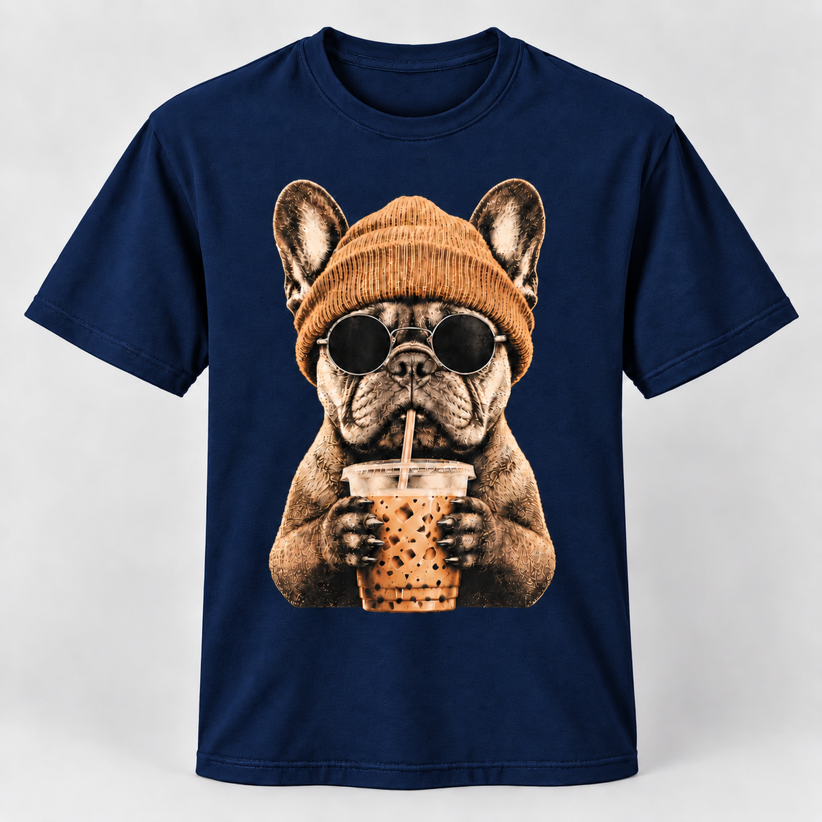 French Bulldog Boba Tea Graphic Tee – Funny Frenchie Shirt