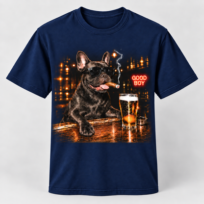 French Bulldog Good Boy Bar Funny Frenchie Tee