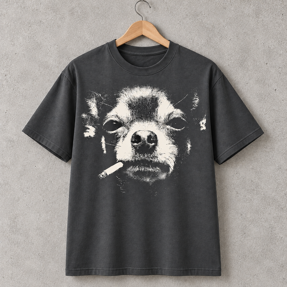 Chihuahua Smoking Dog T-Shirt, Funny Grunge Graphic Tee