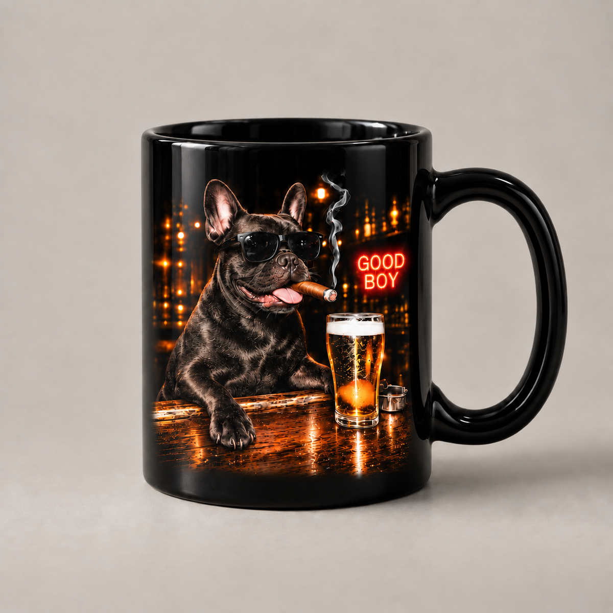 French Bulldog Good Boy Bar Funny Frenchie Tee