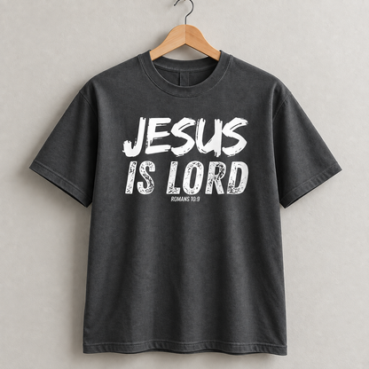 Jesus Is Lord Romans 10:9 Christian Faith T-Shirt
