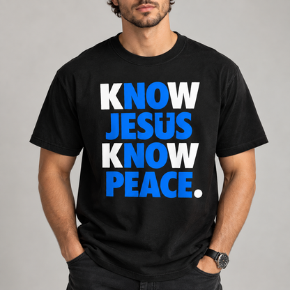 Know Jesus Know Peace Christian Faith T-Shirt