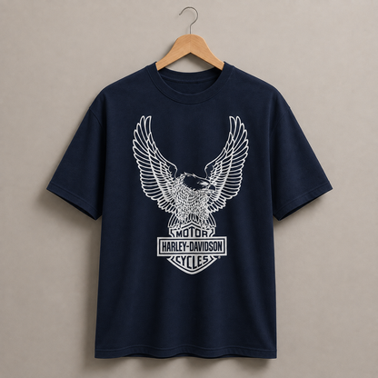 Harley-Davidson Eagle Graphic T-Shirt – Classic Motorcycles Biker Tee Unisex