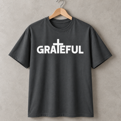 Jesus Christian Grateful Cross T-Shirt, Faith Graphic Tee