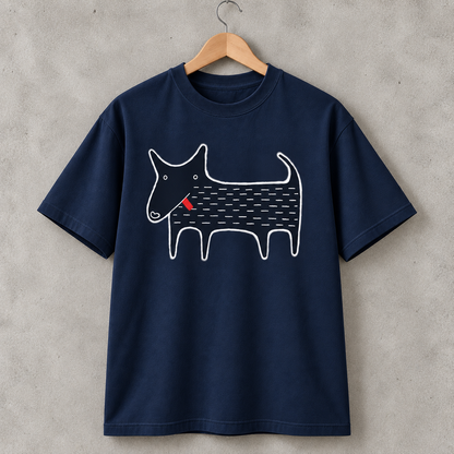 Black Dog Kawaii Graphic T-Shirt, Cute Funny Dog Lover Tee