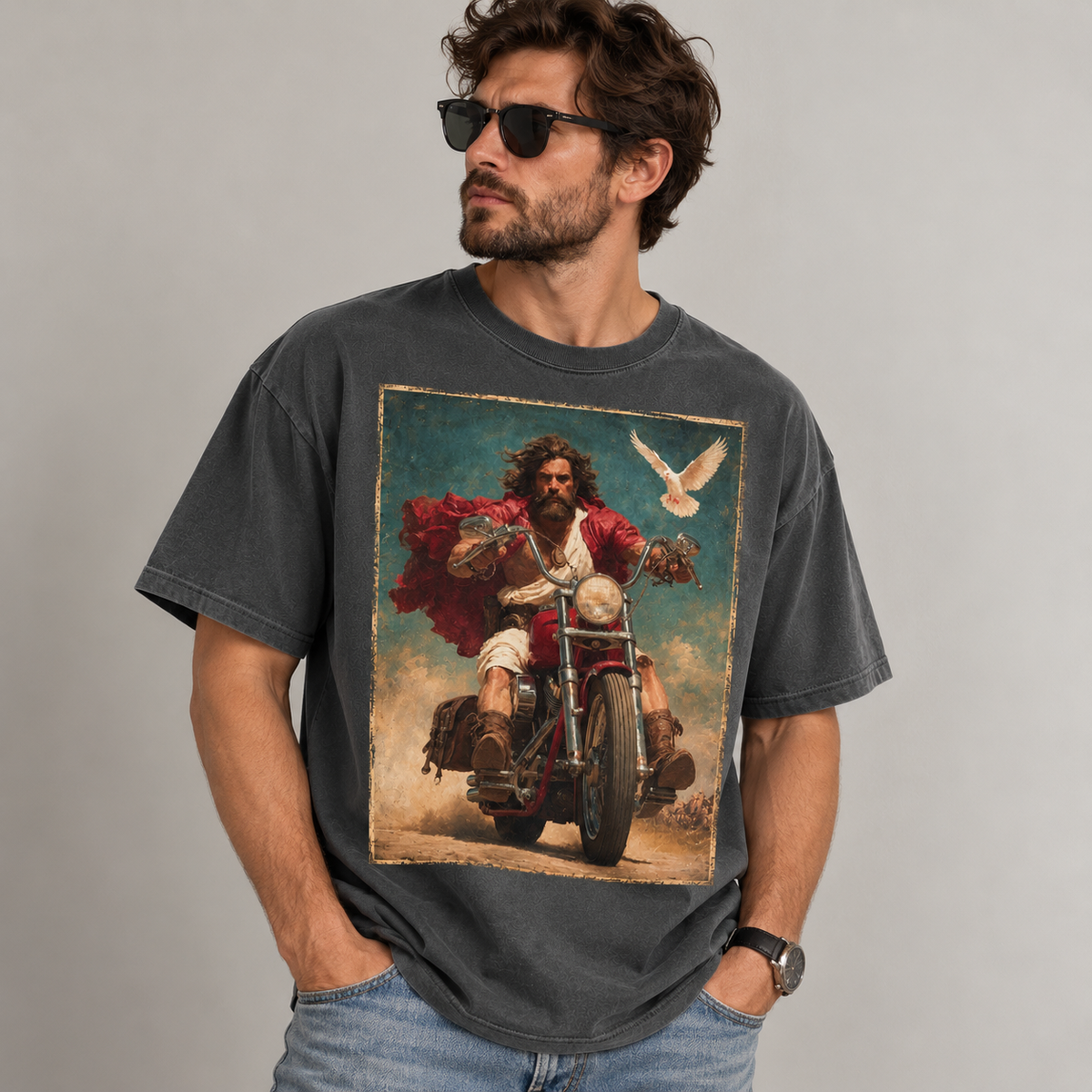 Jesus Crown of Thorns Graphic T-Shirt – Vintage Christian Faith Tee