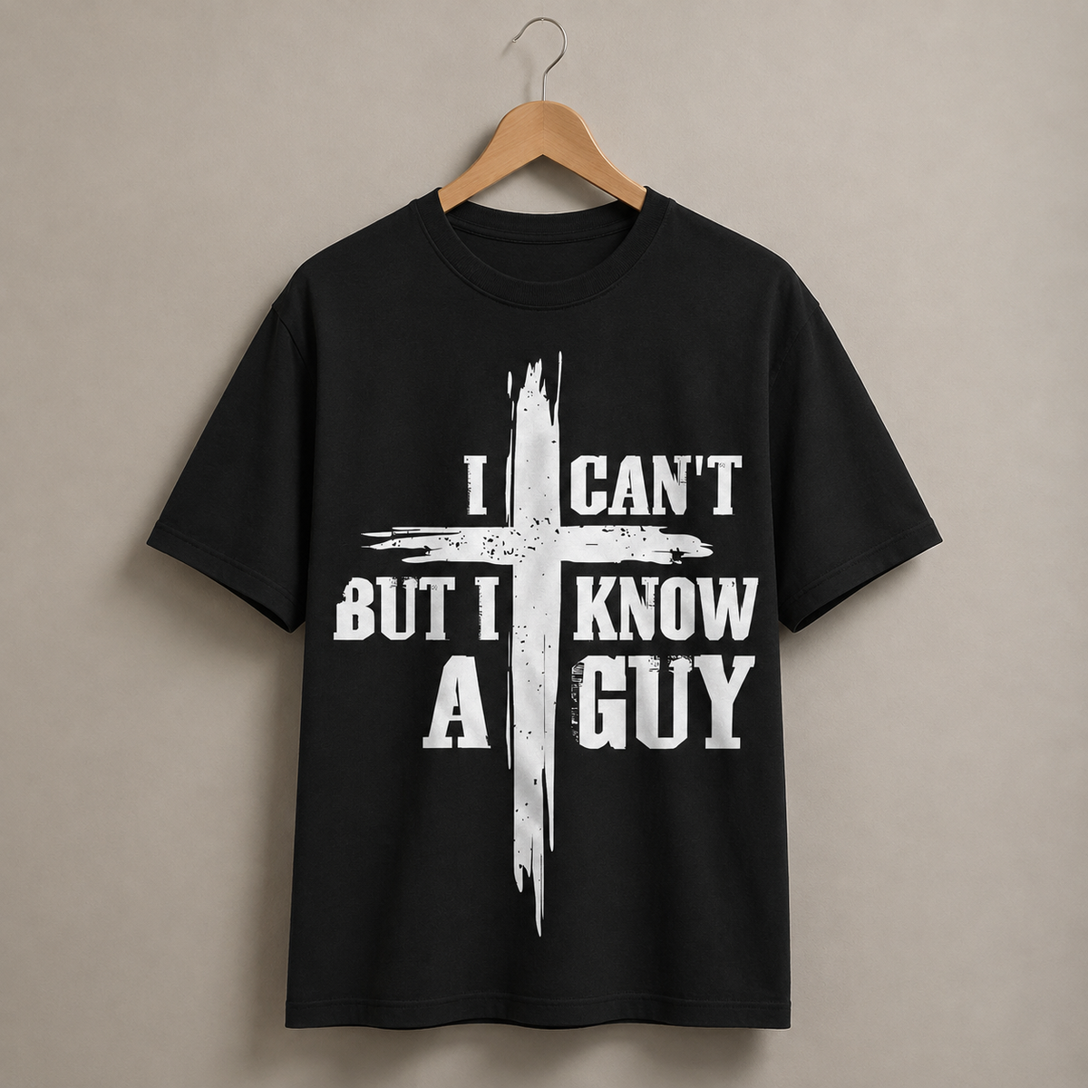 I Can't But I Know A Guy Christian Cross T-Shirt, Faith Graphic Tee, Unisex