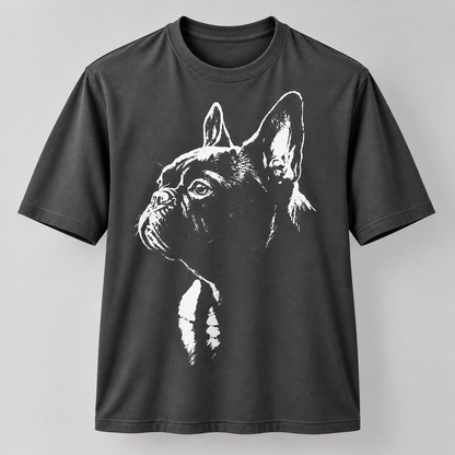 French Bulldog Portrait Graphic Unisex T-Shirt Frenchie Dog Lover Tee