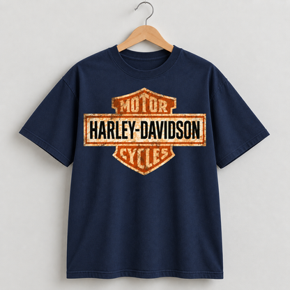Harley Davidson Motorcycle Graphic Tee Vintage Biker Retro