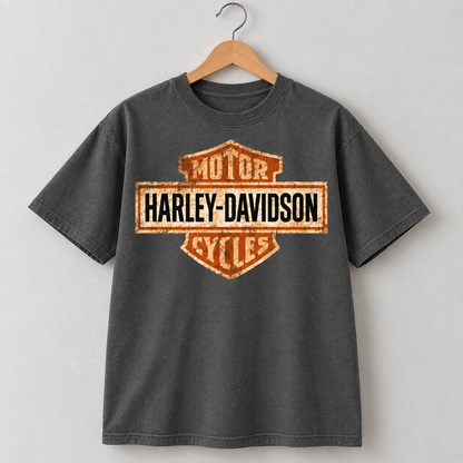 Harley Davidson Motorcycle Graphic Tee Vintage Biker Retro