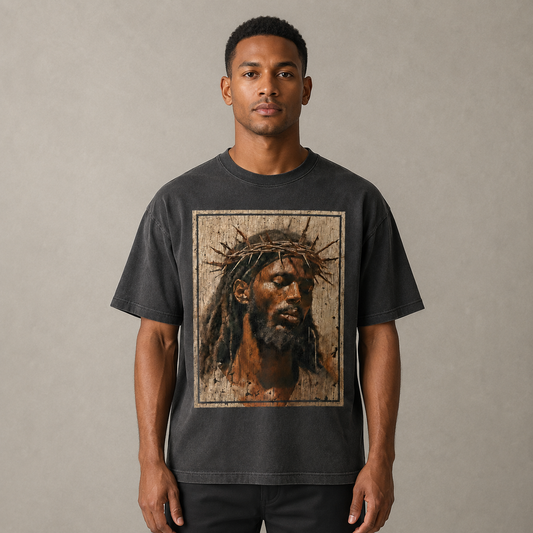Jesus Crown of Thorns Graphic T-Shirt – Vintage Christian Faith Tee