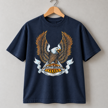 Harley-Davidson Vintage Bald Eagle Motorcycle Biker Graphic T-Shirt